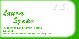 laura szepe business card